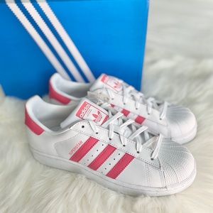 *NEW* ADIDAS Pink & White Superstar J Sneaker